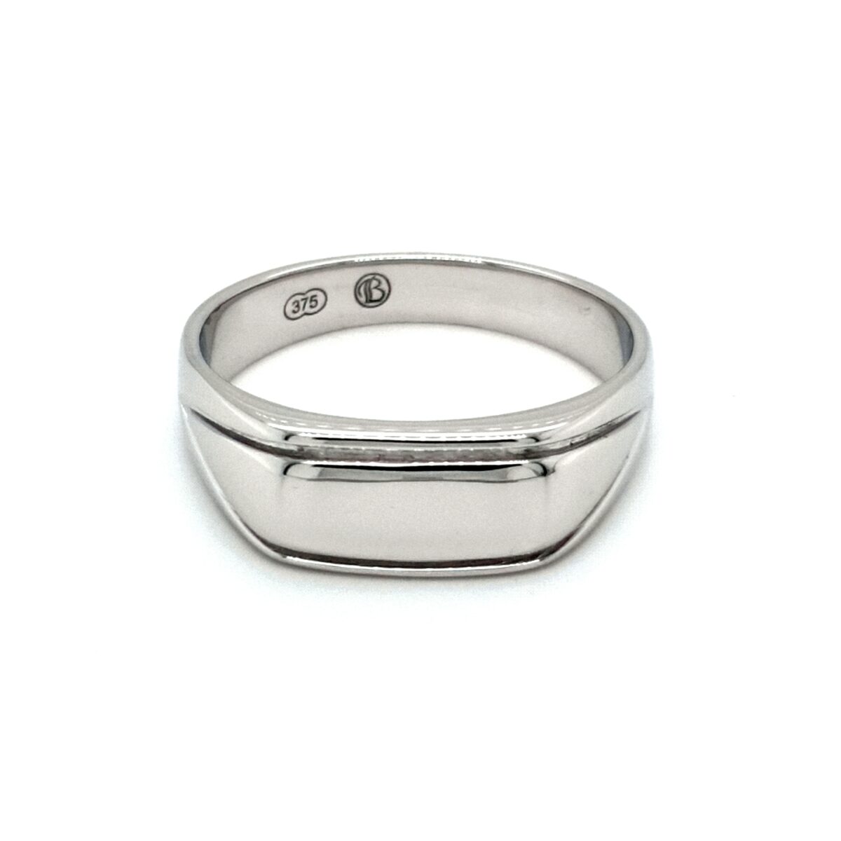 Leon Baker 9K White Gold Signet Ring_0