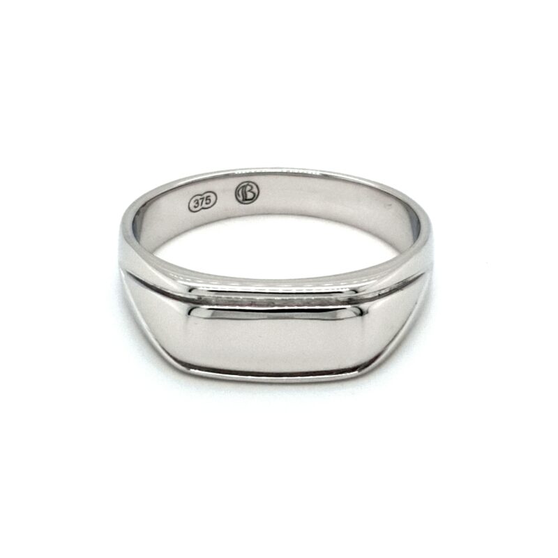 Leon Baker 9K White Gold Signet Ring_0