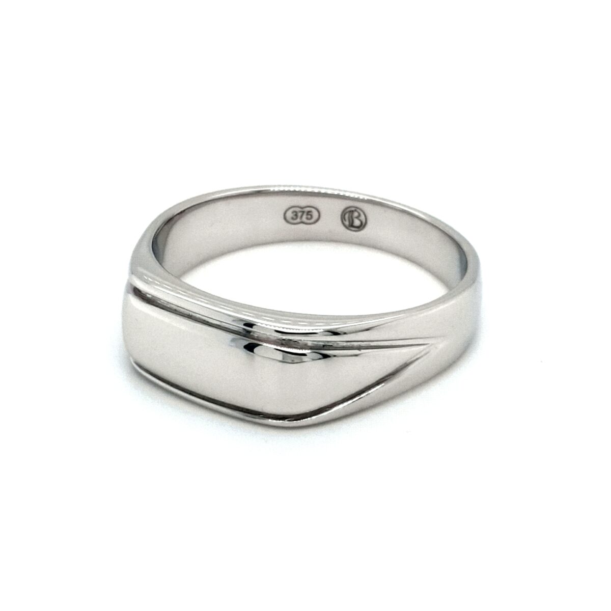 Leon Baker 9K White Gold Signet Ring_1