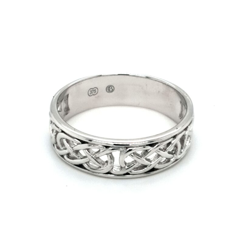 Leon Baker 9K White Gold Celtic Wedder_0