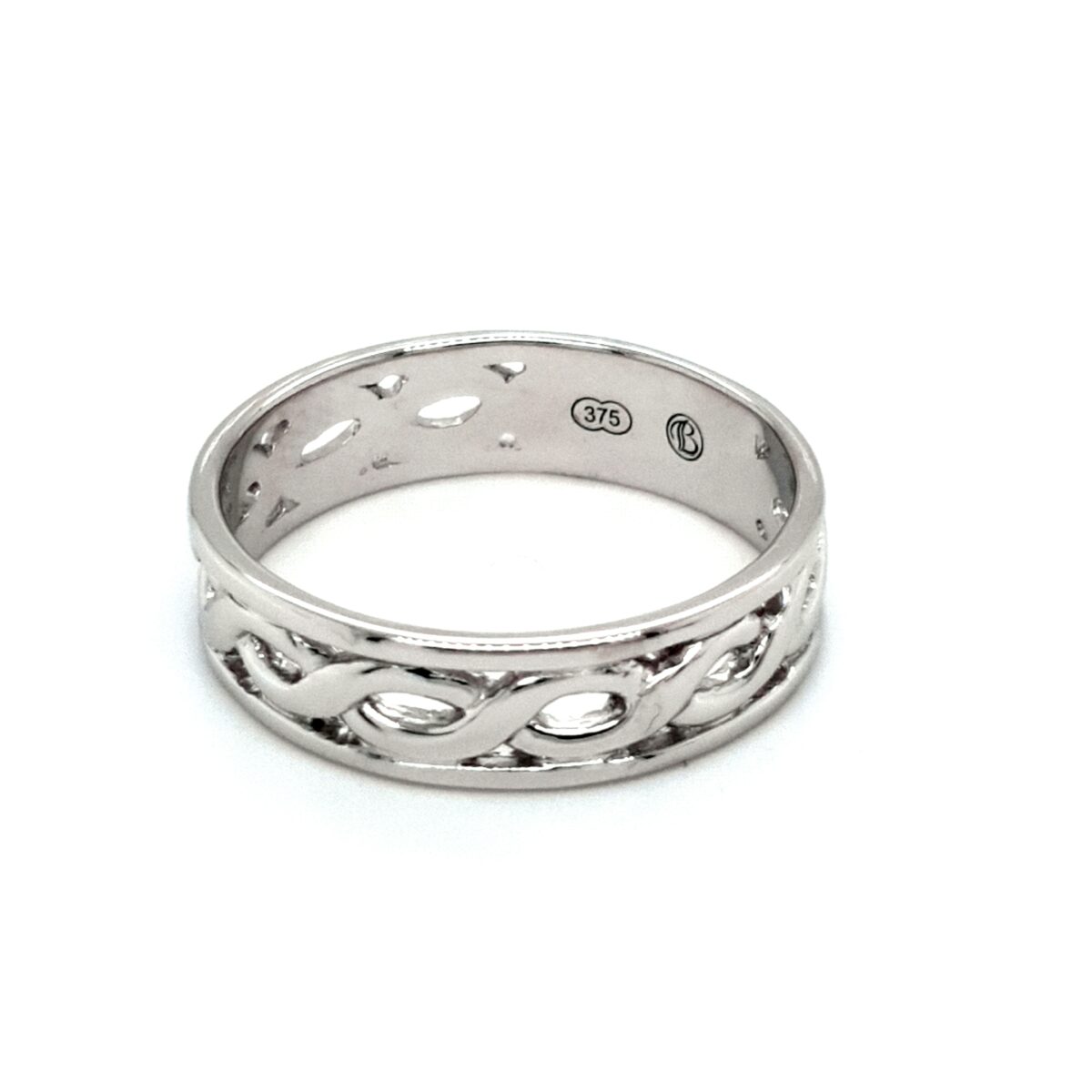 Leon Baker 9K White Gold Celtic Wedder_1