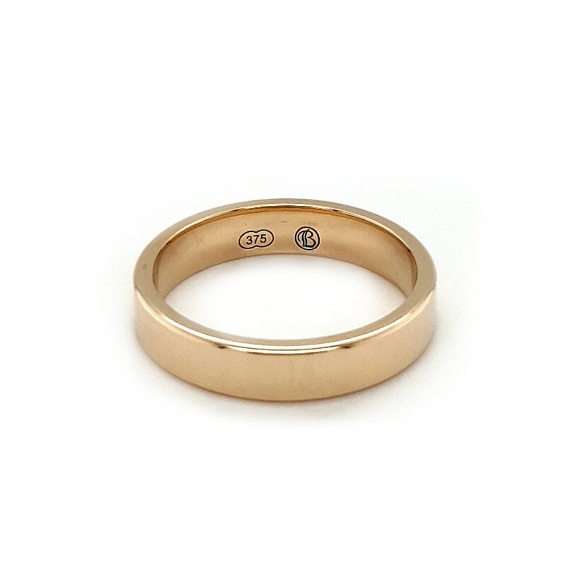 Leon Baker 9K Yellow Gold Flat Round Wedding Band_0