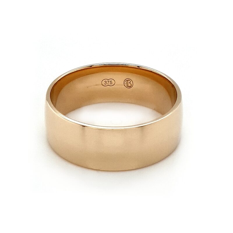 Leon Baker 9K Yellow Gold Barrel Wedding Ring_0