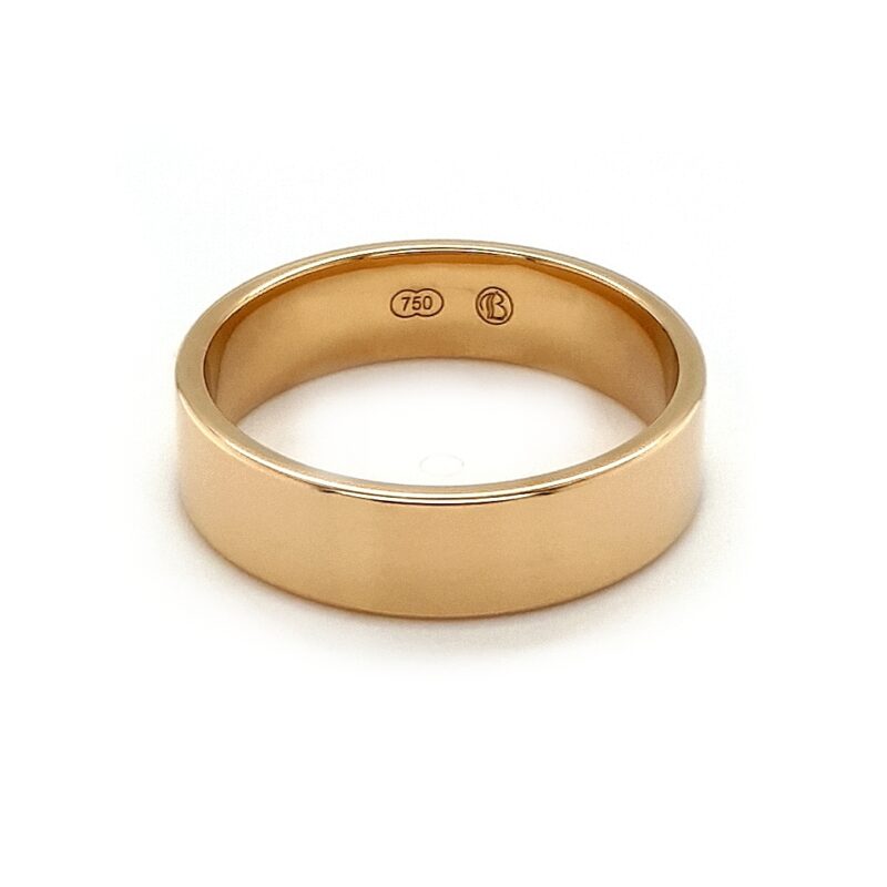 Leon Baker 18K Yellow Gold Flat Round Wedding Band Size V_0