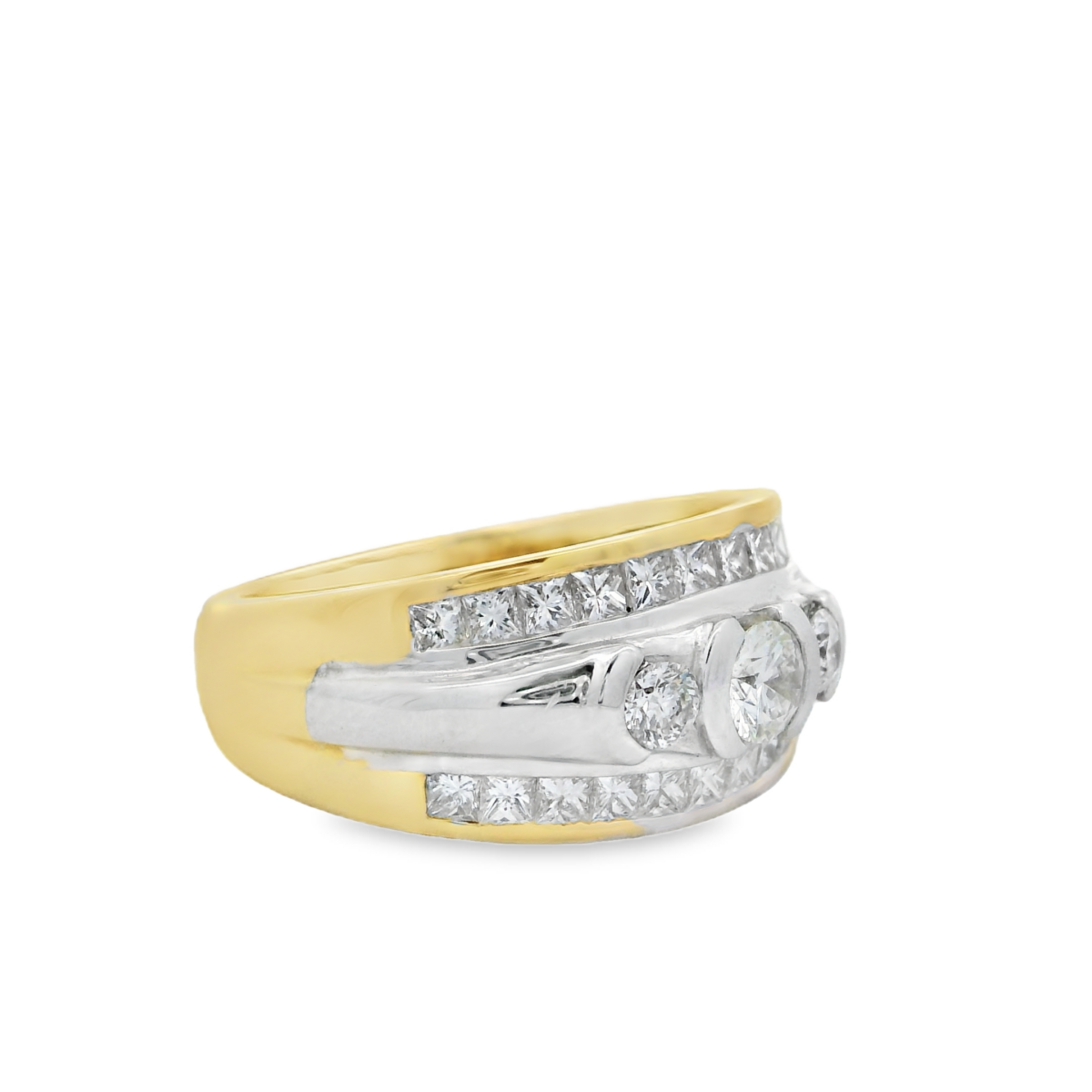 Leon Bakers 18K Two-Toned Big Diamond Ring_1