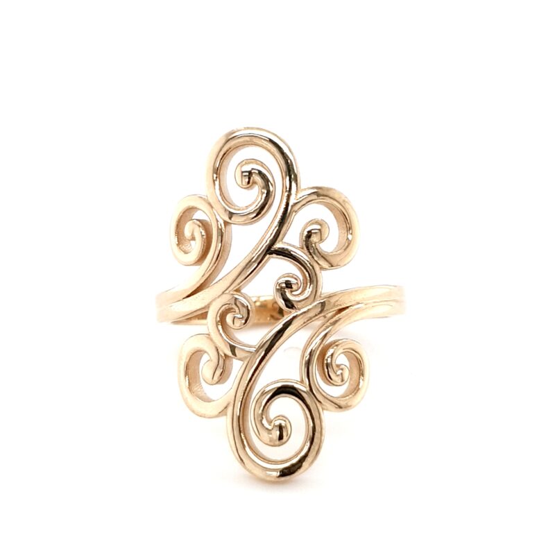 Leon Baker 9K Yellow Gold Swirl Ring_0