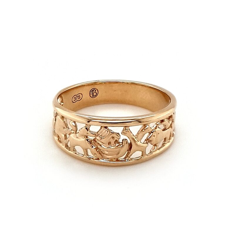 Leon Baker 9K Yellow Gold Noah's Ark Dress Ring_0