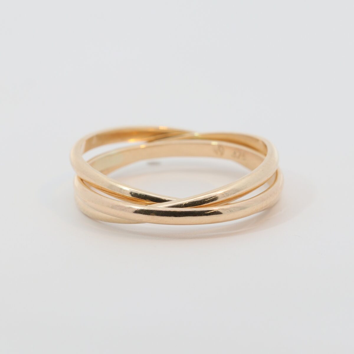 Leon Baker Handmade 9ct Yellow Gold Intertwined Trinity Ring_0