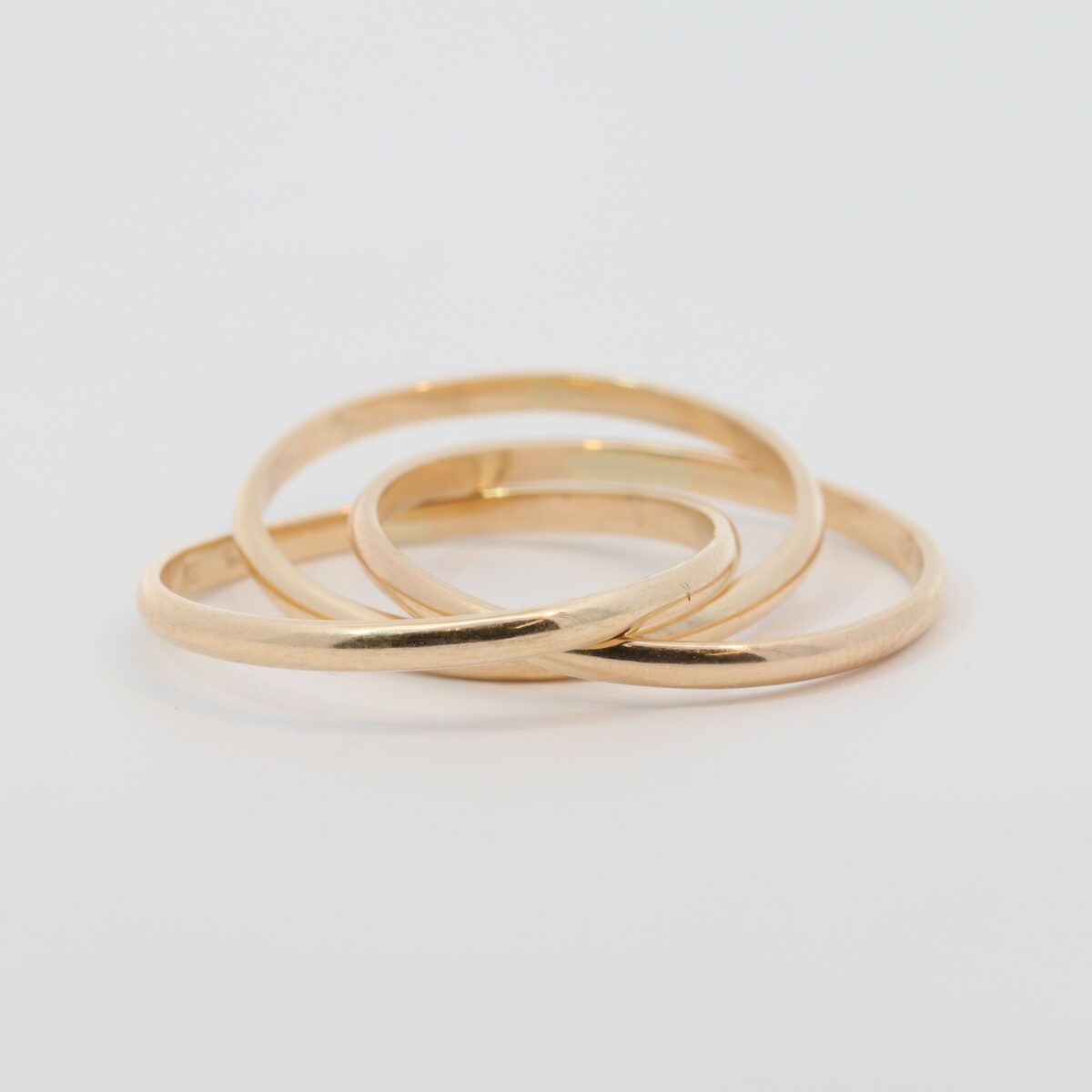 Leon Baker Handmade 9ct Yellow Gold Intertwined Trinity Ring_1