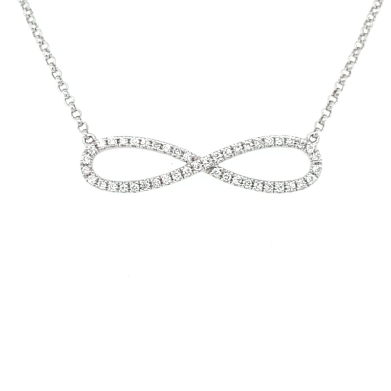 Leon Bakers 9K White Gold Small Infinity Pendant_0