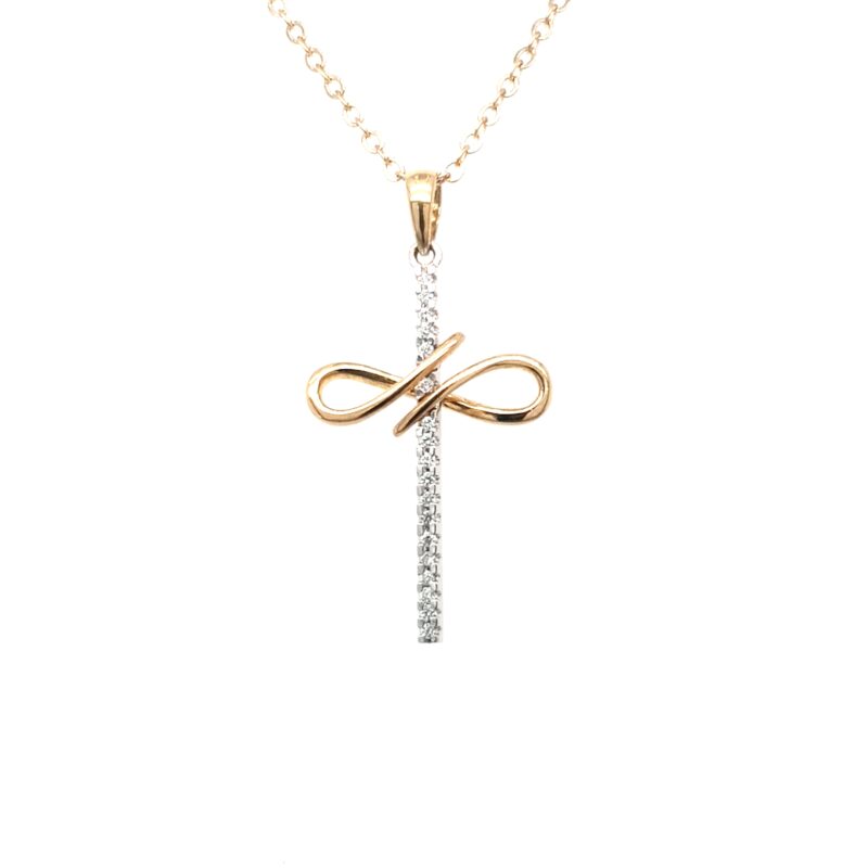 Leon Bakers 18K Yellow Gold and Diamond Cross_0