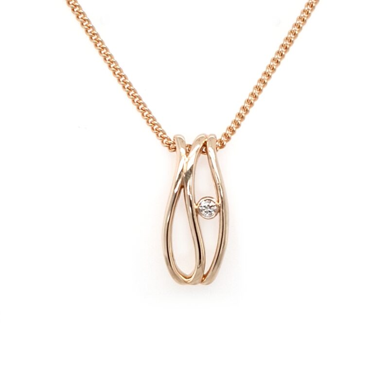 Leon Baker 9K Yellow Gold and Diamond Pendant_0