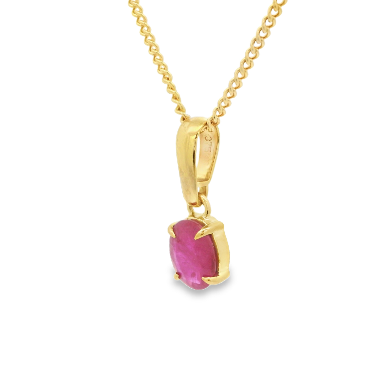 Oval Treated Ruby Pendant_2