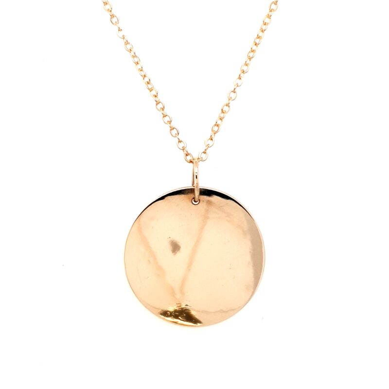 Leon Baker 9K Yellow Gold Round Disc Pendant_0