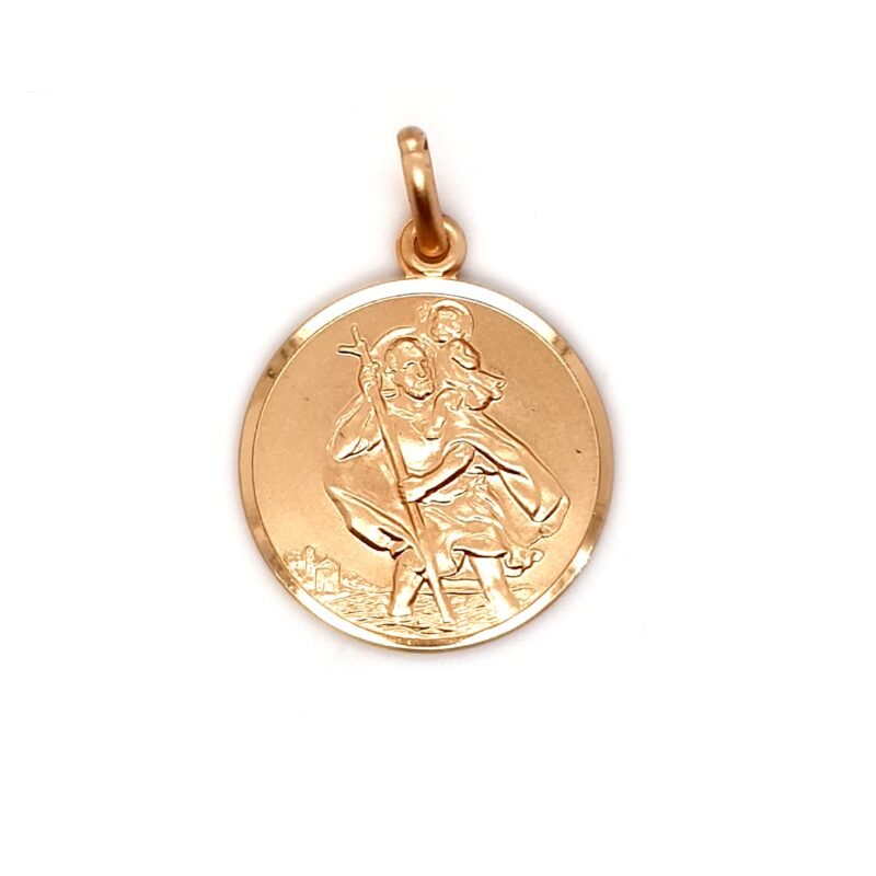 Leon Baker 9K Yellow Gold St. Christopher Pendant_0