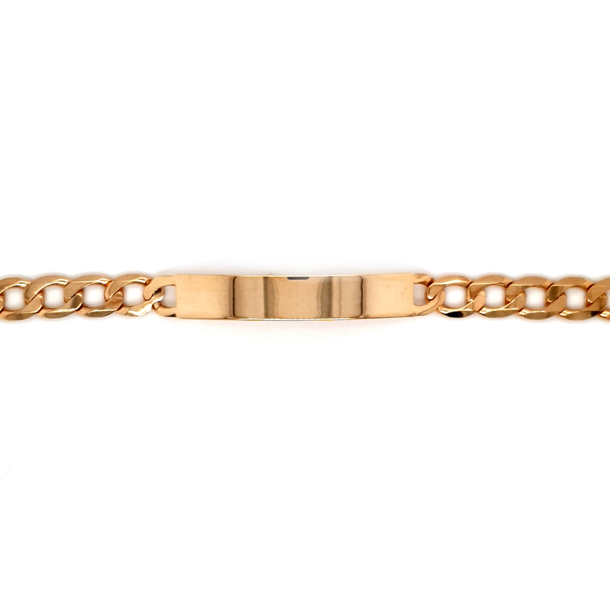 Leon Baker 9K Yellow Gold ID Curb Chain Bracelet_0