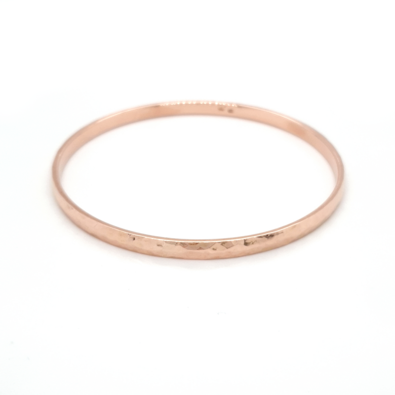 Leon Bakers 9K Rose Gold Hammered Bangle_0