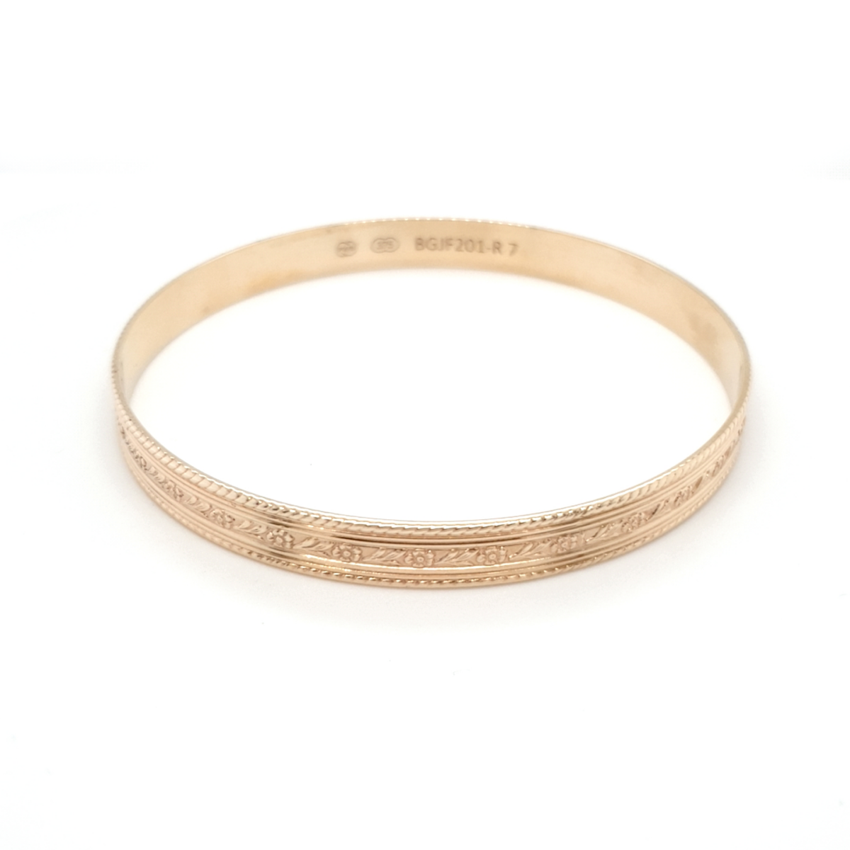 Leon Bakers 9K Yellow Gold Embossed Bangle_0