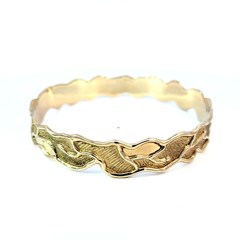 Leon Bakers Yellow Gold Molten Bangle_0