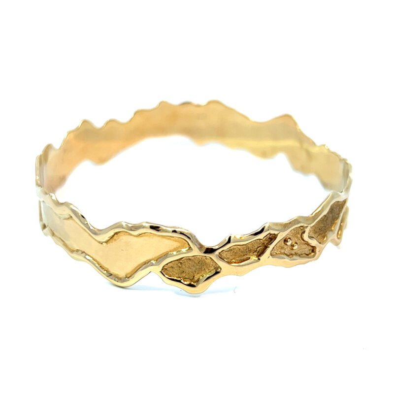 Leon Bakers 9K Yellow Gold Molten Bangle_0