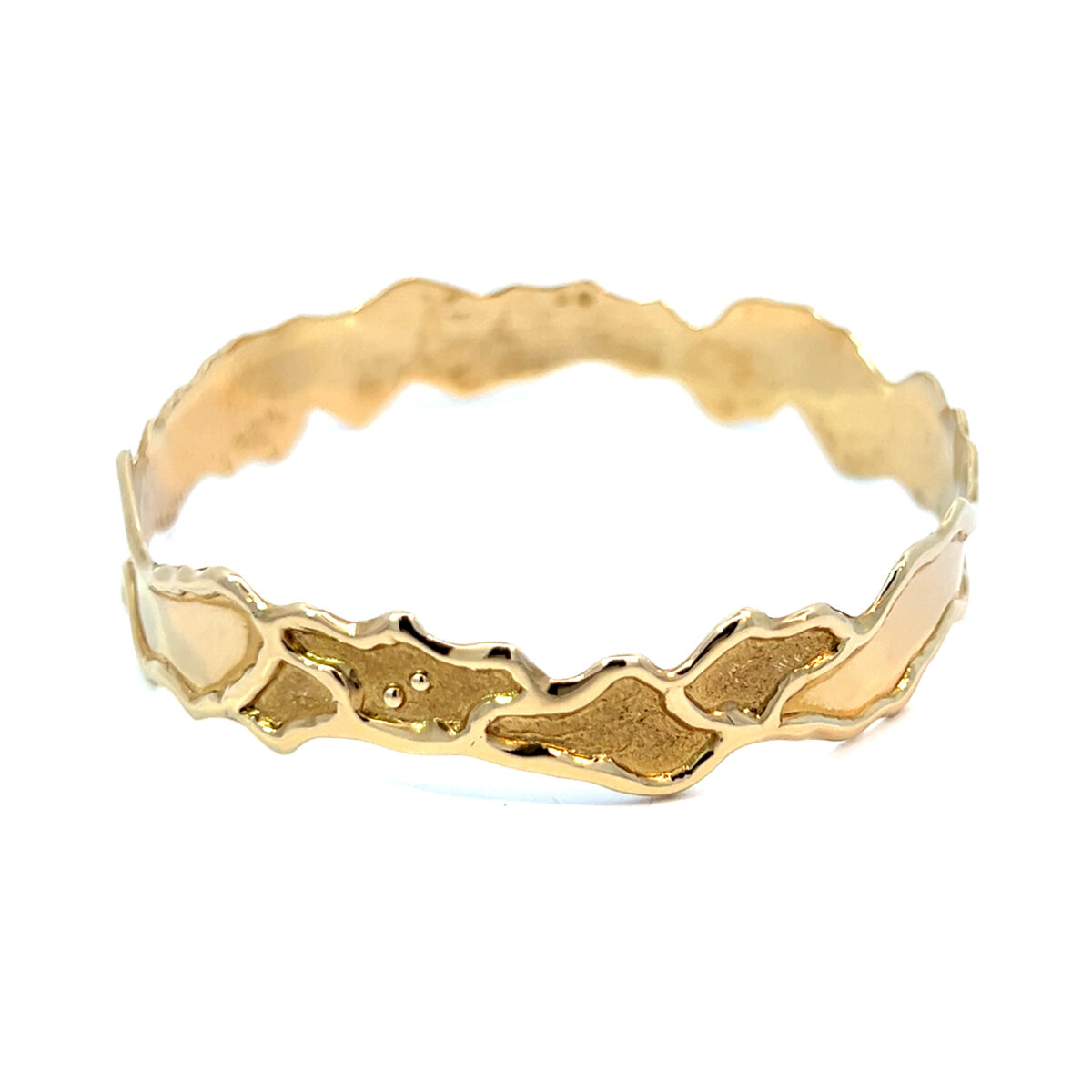 Leon Bakers 9K Yellow Gold Molten Bangle_1