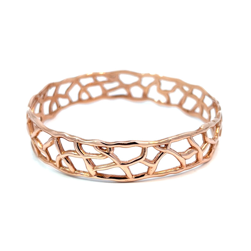 Leon Baker Hand Made 9k Rose Gold Coral Bay Bangle_0