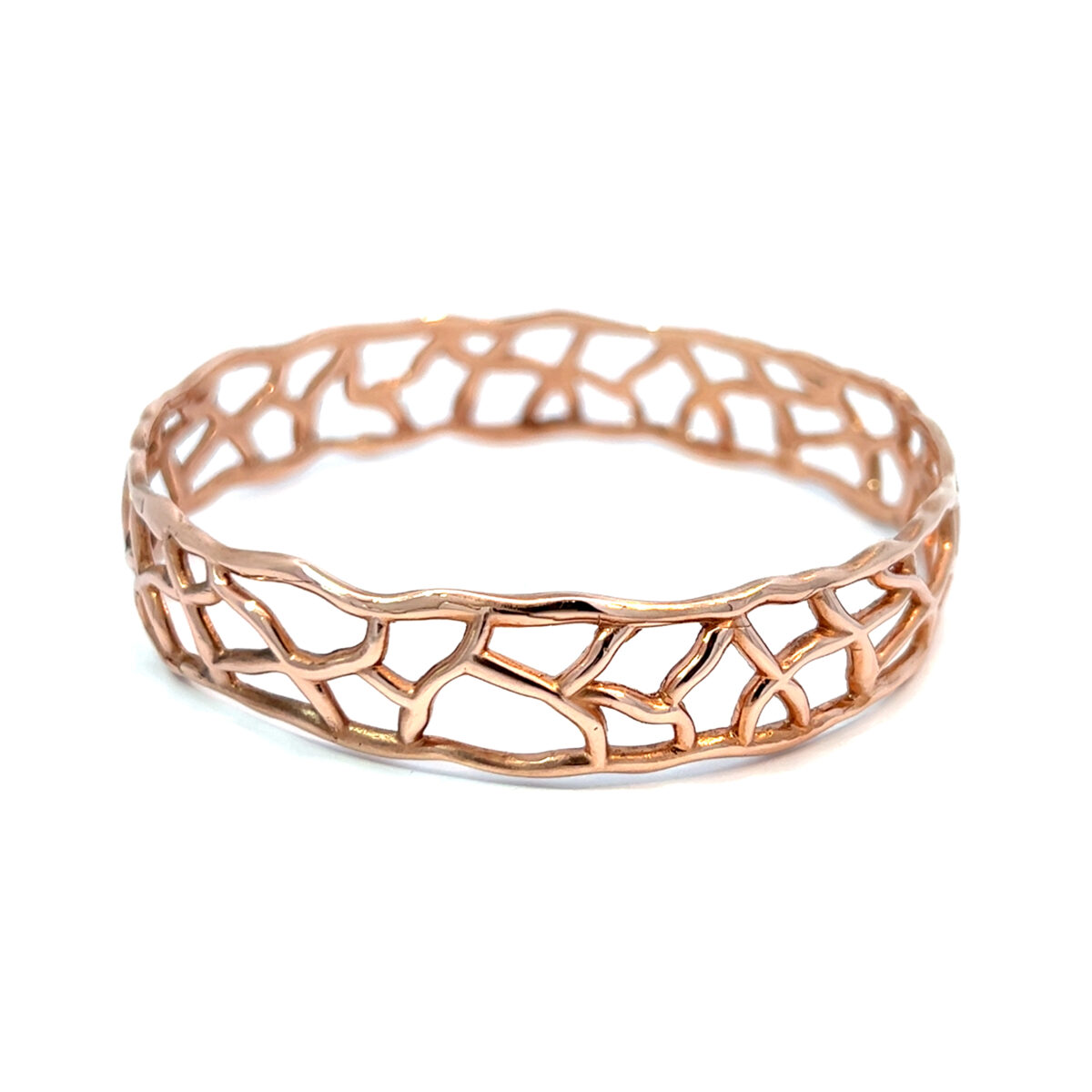 Leon Baker Hand Made 9k Rose Gold Coral Bay Bangle_1