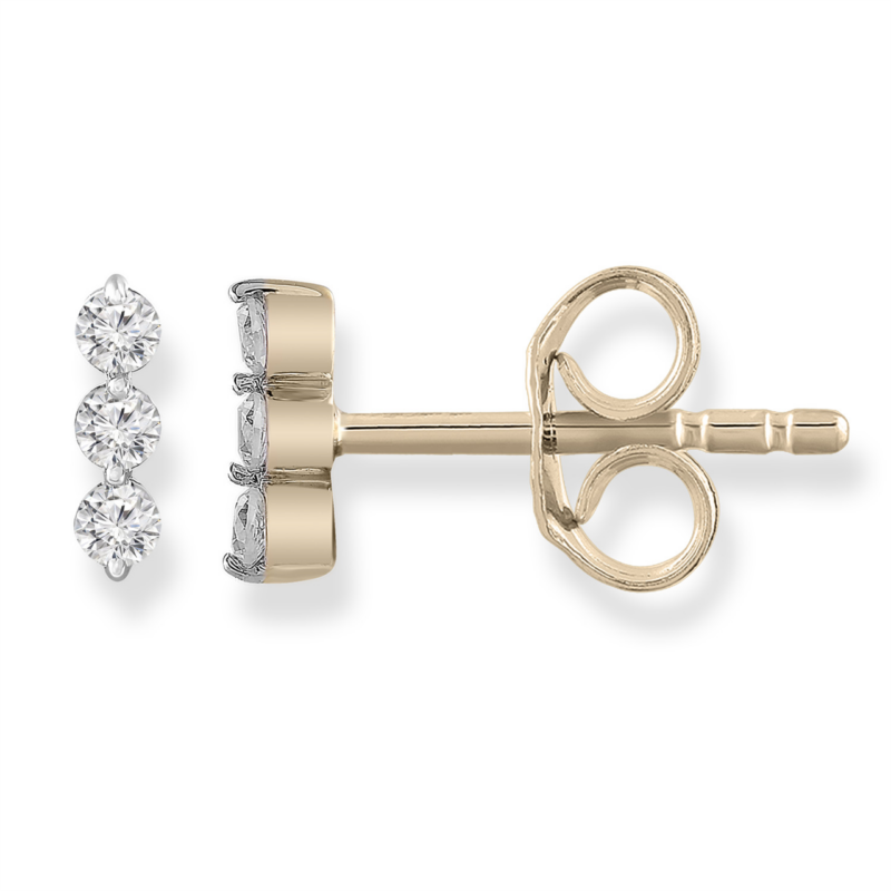 Leon Baker 9k Yellow Gold and Diamond Earrings_0