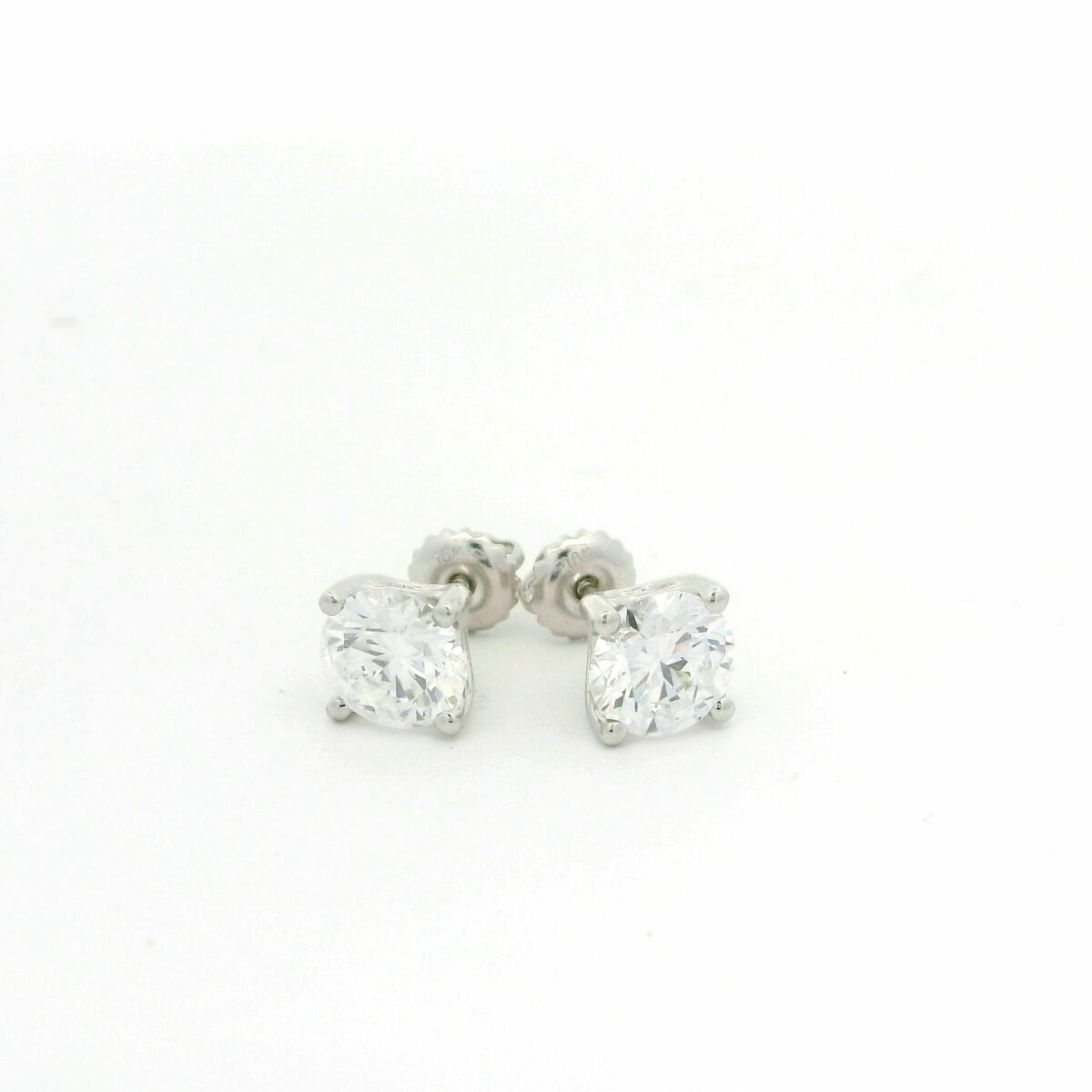 Leon Baker 18K WG LAB DIAM 2.00ct F VS2 RND LGD STUDS LGEF-6352_0