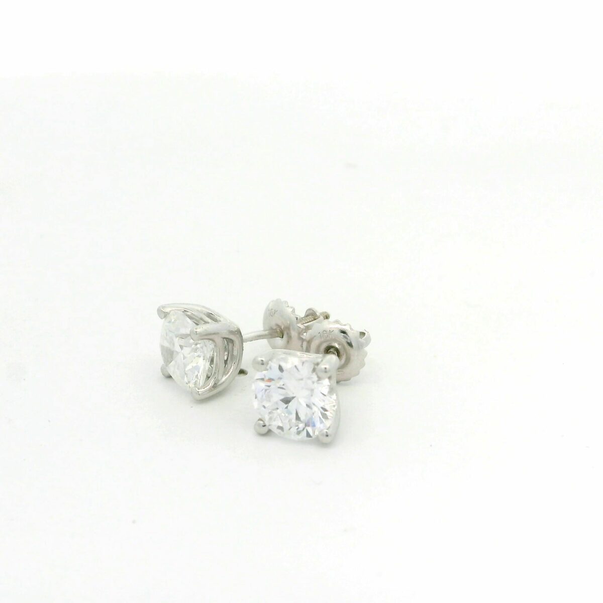 Leon Baker 18K WG LAB DIAM 2.00ct F VS2 RND LGD STUDS LGEF-6352_1