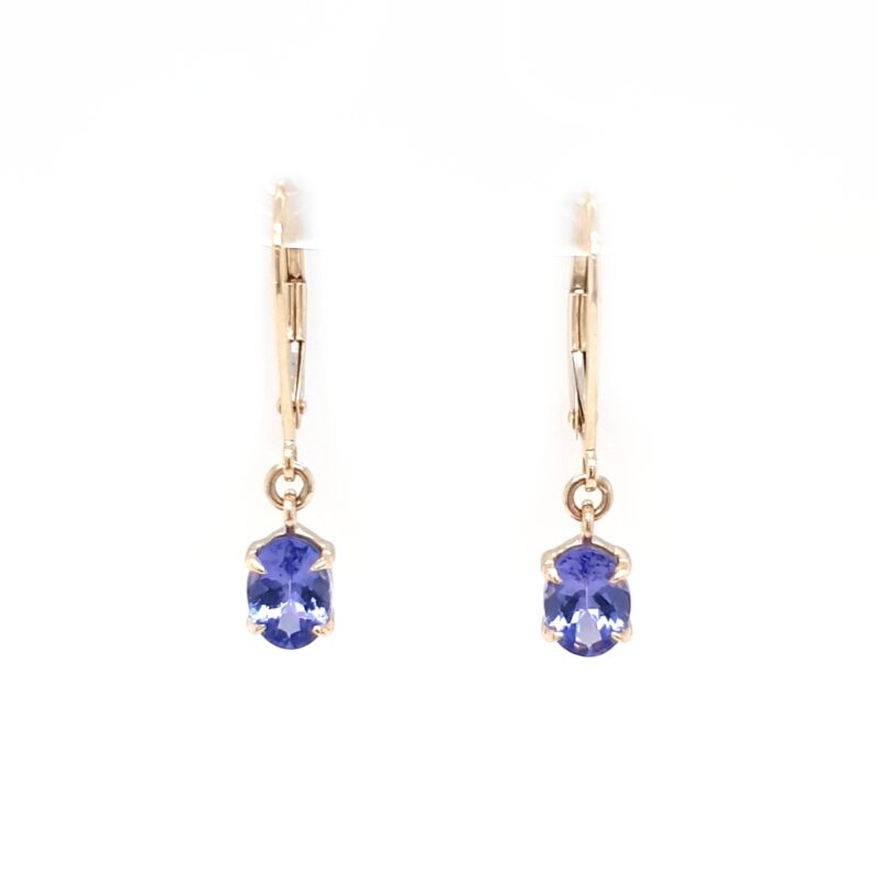 Leon Baker 9K Yellow Gold and Tanzanite Drop Earrings_0