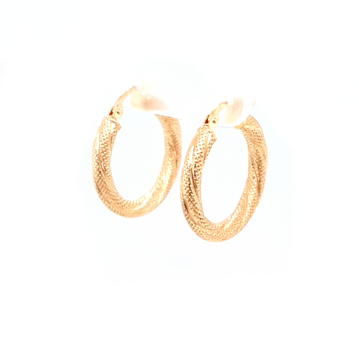 Leon Baker 9K Yellow Gold Twist Hoop Earrings_1