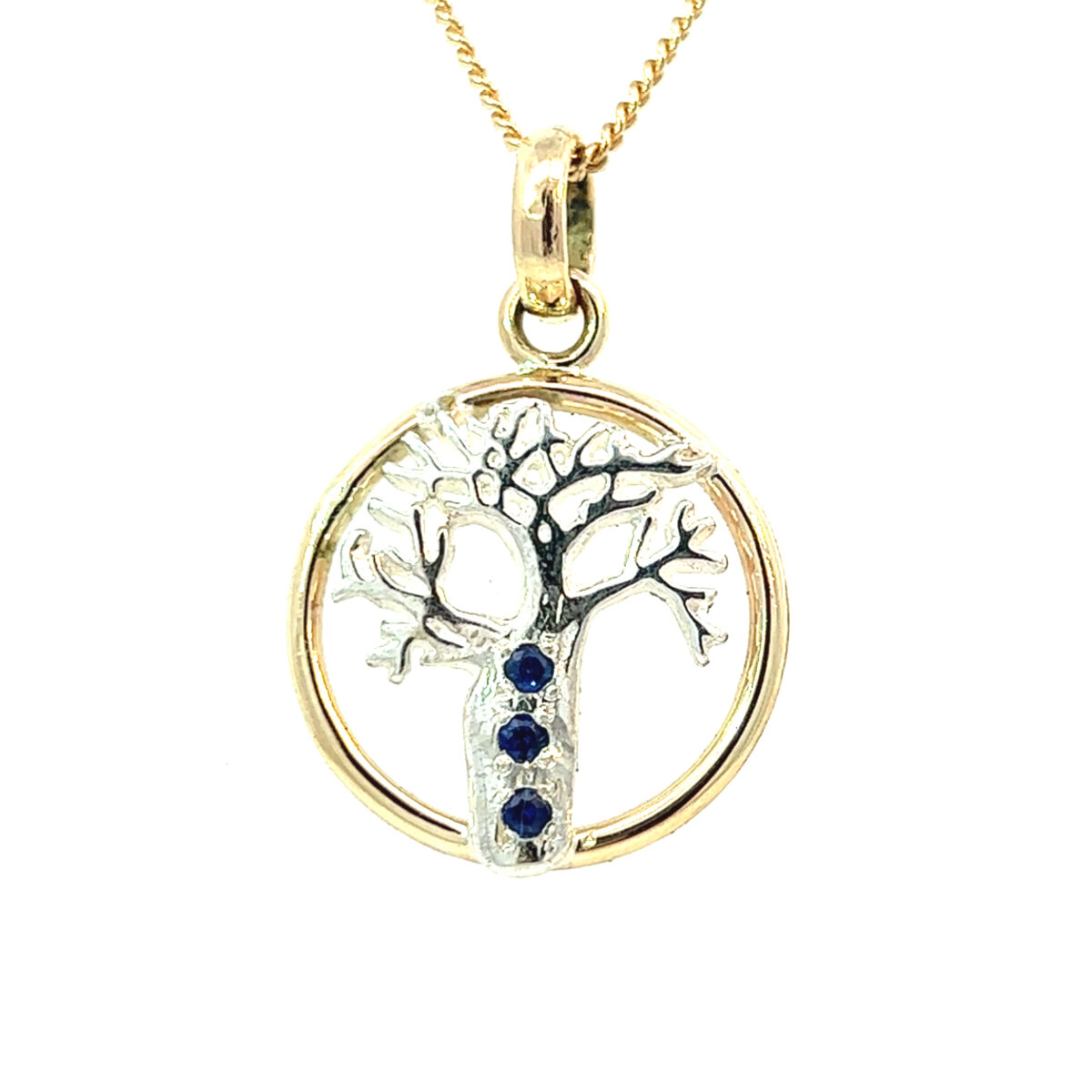 Leon Baker Hand Made 9k Yellow Gold & Silver Boab Tree_0