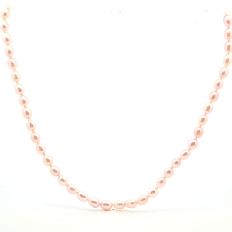 Leon Baker Pink Freshwater Pearl Necklace with Sterling Silver Clasp_0