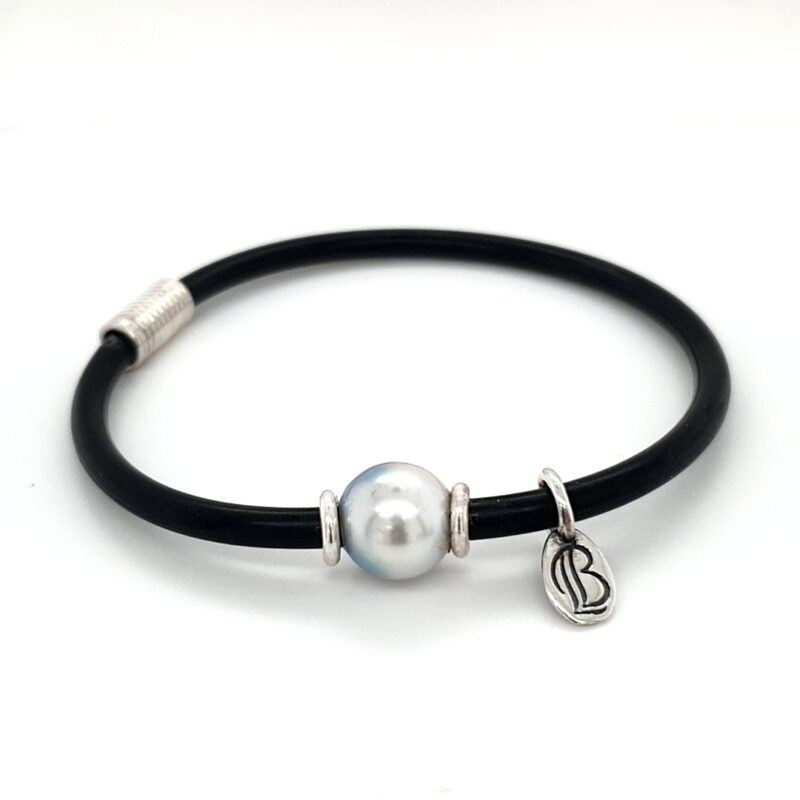 Coral Bay Collection Sterling Silver Broome Pearl Neoprene Bracelet_0