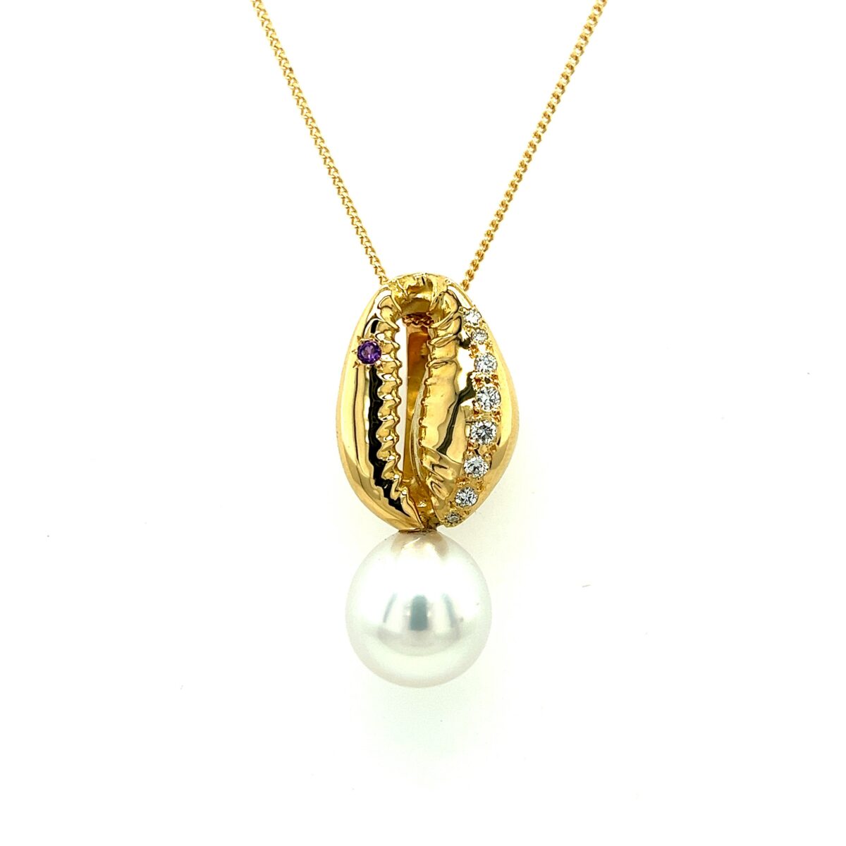 Leon Baker 18k Yellow & White Gold Broome Pearl Pendant_0