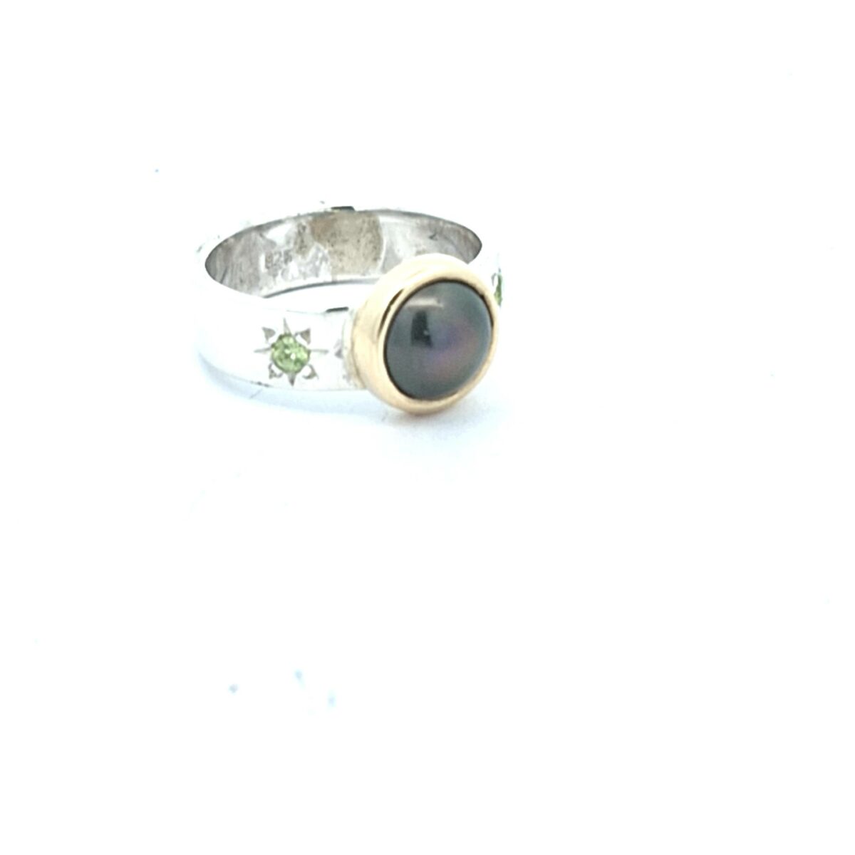 9KYG S/SIL ABROLHOS PEARL RING WITH PERIDOT STONES_2