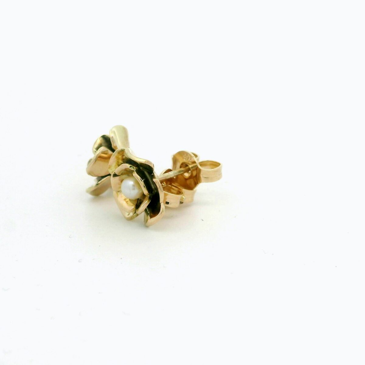 Flower Pearl Earrings Handmade_1