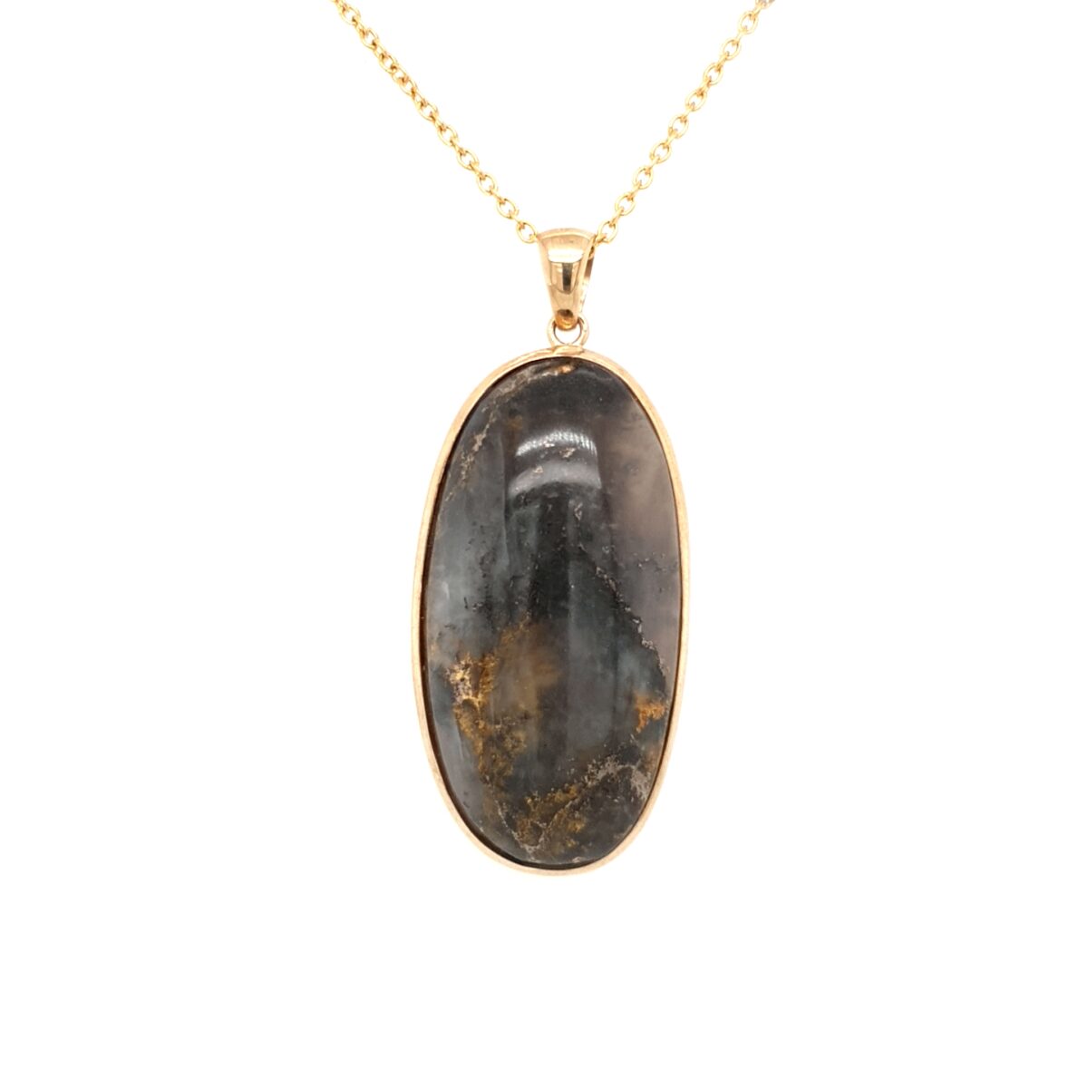 Leon Baker 9K Yellow Gold Quartz Pendant_0