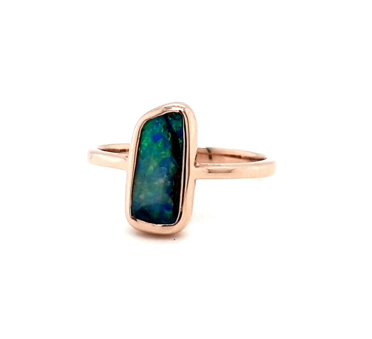 Leon Baker 9K Rose Gold Boulder Opal Ring_1