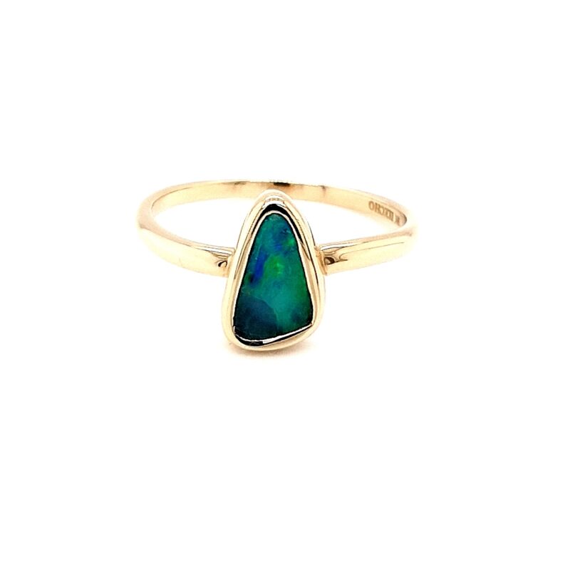 Leon Baker 9K Yellow Gold Opal Ring_0