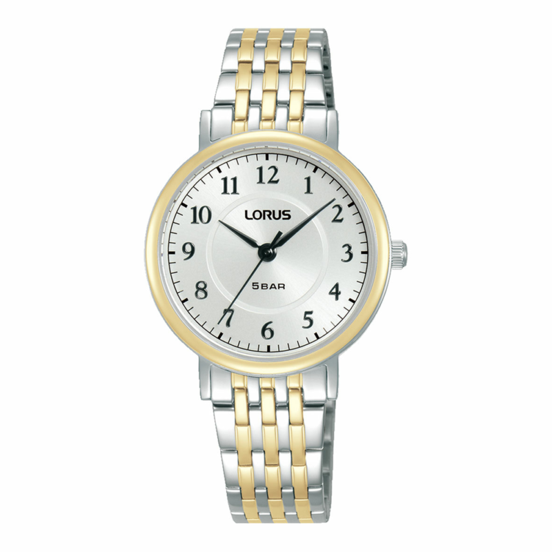 Two Tone Ladies Lorus Dress Watch with Polished Band_0