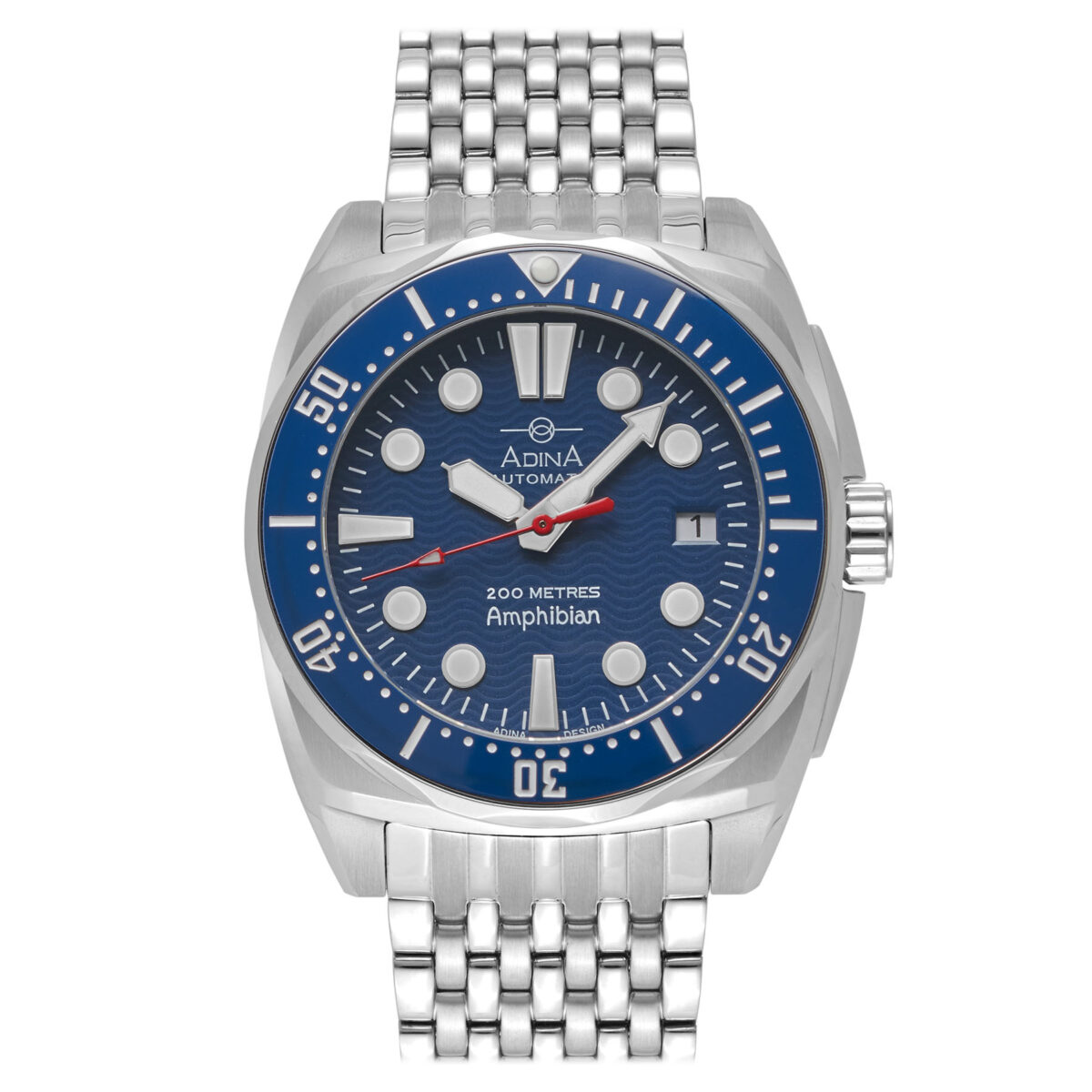 AUTO AMPHIBIAN SS BLUE INDEX 41MM CT112 S6XB_0