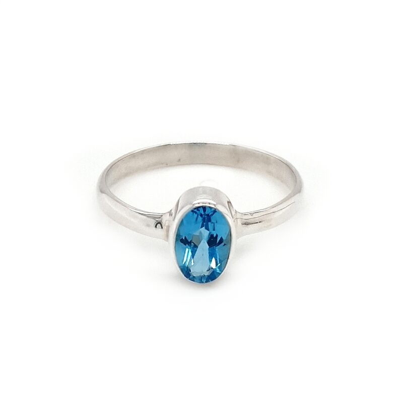 Leon Baker Sterling Silver and Sky Blue Topaz Ring_0