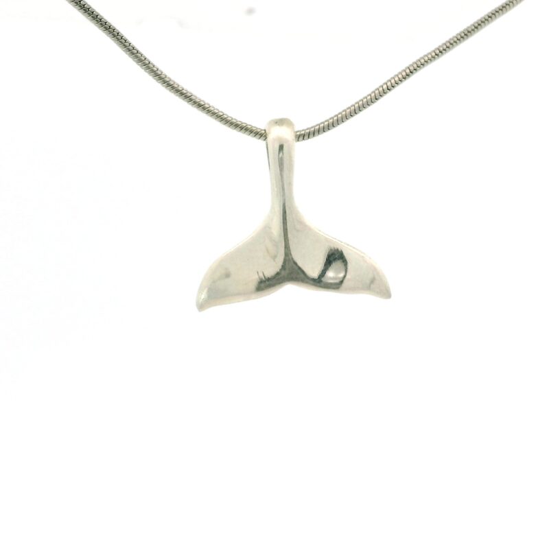 S/SIL WHALE TALE ON SILVER PLATED CHAIN_0