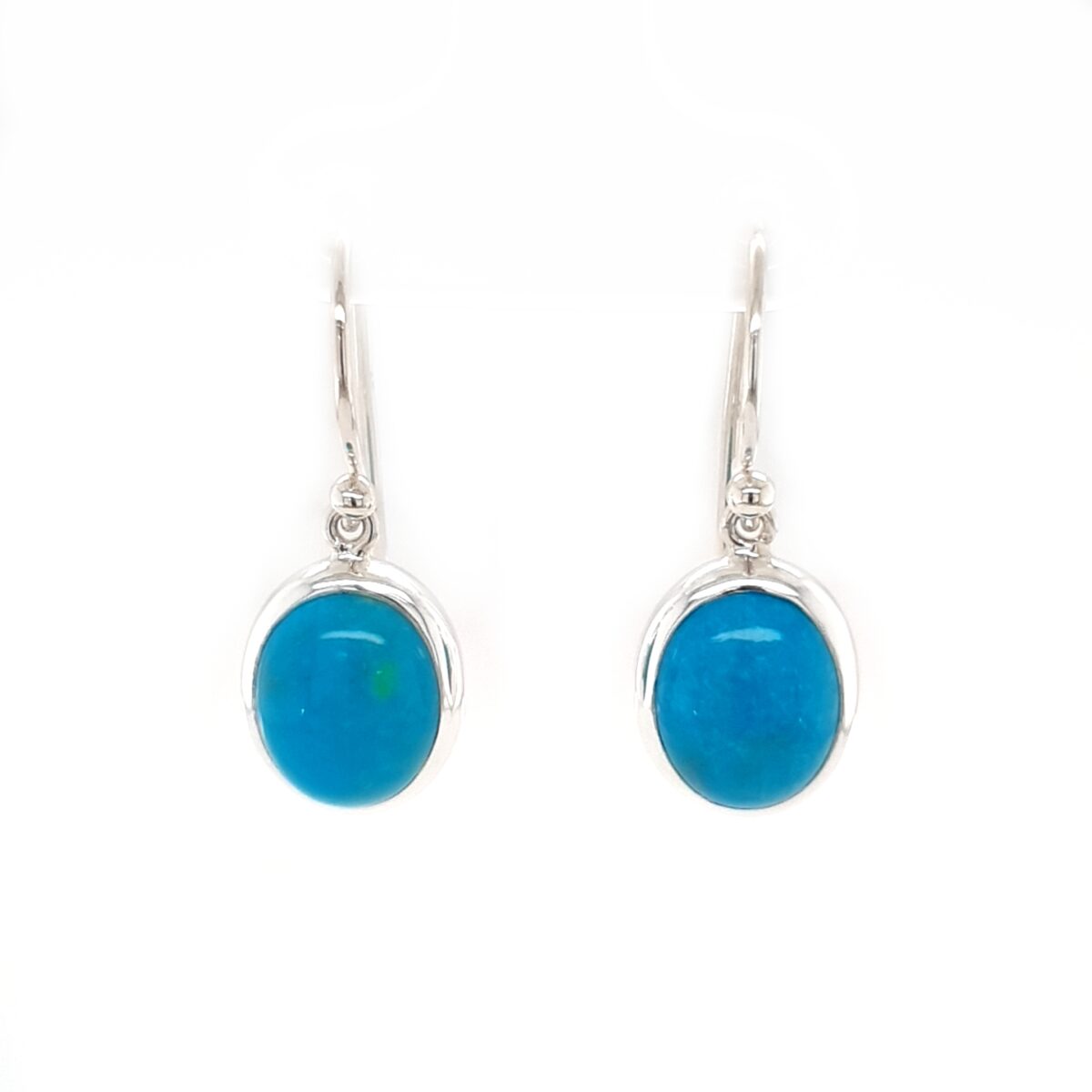 Leon Baker Sterling Silver Turquoise Drop Earrings_0