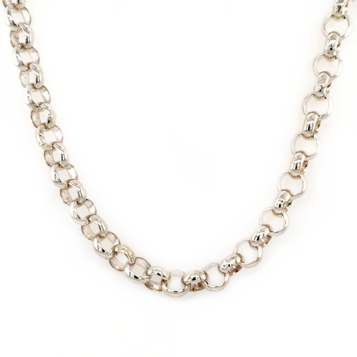 Leon Baker Sterling Silver Chunky Round Belcher Chain_0