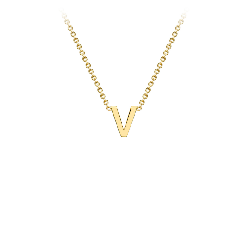 Leon Bakers Gold Initial "V" Pendant_0