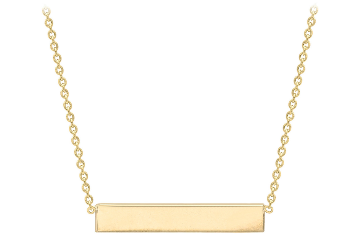 Leon Baker 9K Yellow Gold Solid Bar Pendant_0