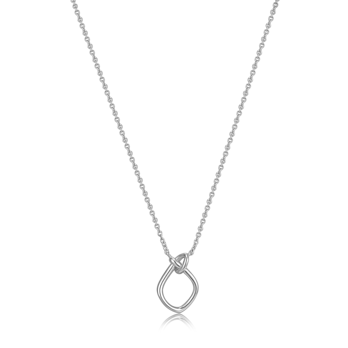 Ania Haie Silver Knot Pendant Necklace_0